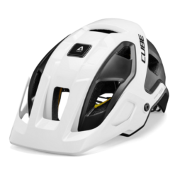 Casque Cube Strover Blanc Noir - Confort et Sécurité pour VTT