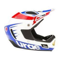 Casque VTT Urge Down O Matic RR Blanc Rouge Bleu - Sécurité et Confort
