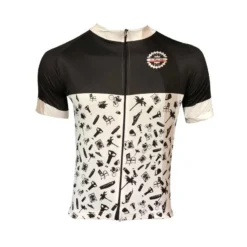 Maillot de Cyclisme Route Nissa Noir/Blanc - Confort et Performance