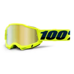 MASQUE 100% ACCURI 2 Miroir Jaune Lentilles Or - Optique & VTT